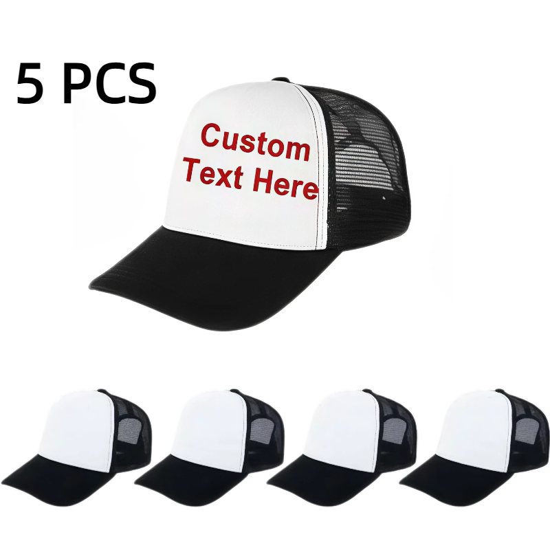 Hat Sublimation Blank - 5개 DIY 페인트 승화 트러커 모자,