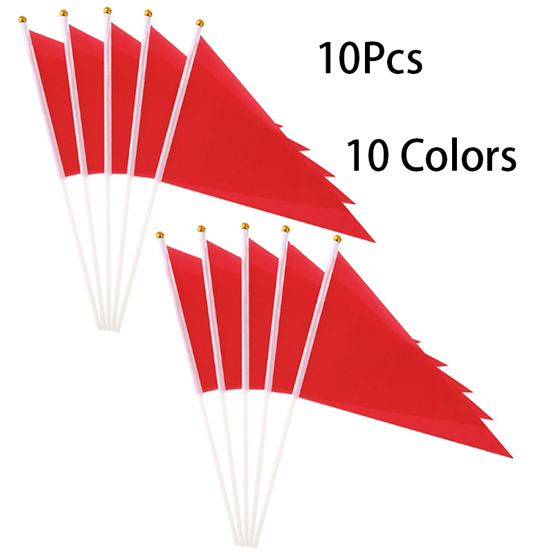 Yard Sign Blank - 10Pcs 다채로운 삼각형 플래그 10 플라스틱