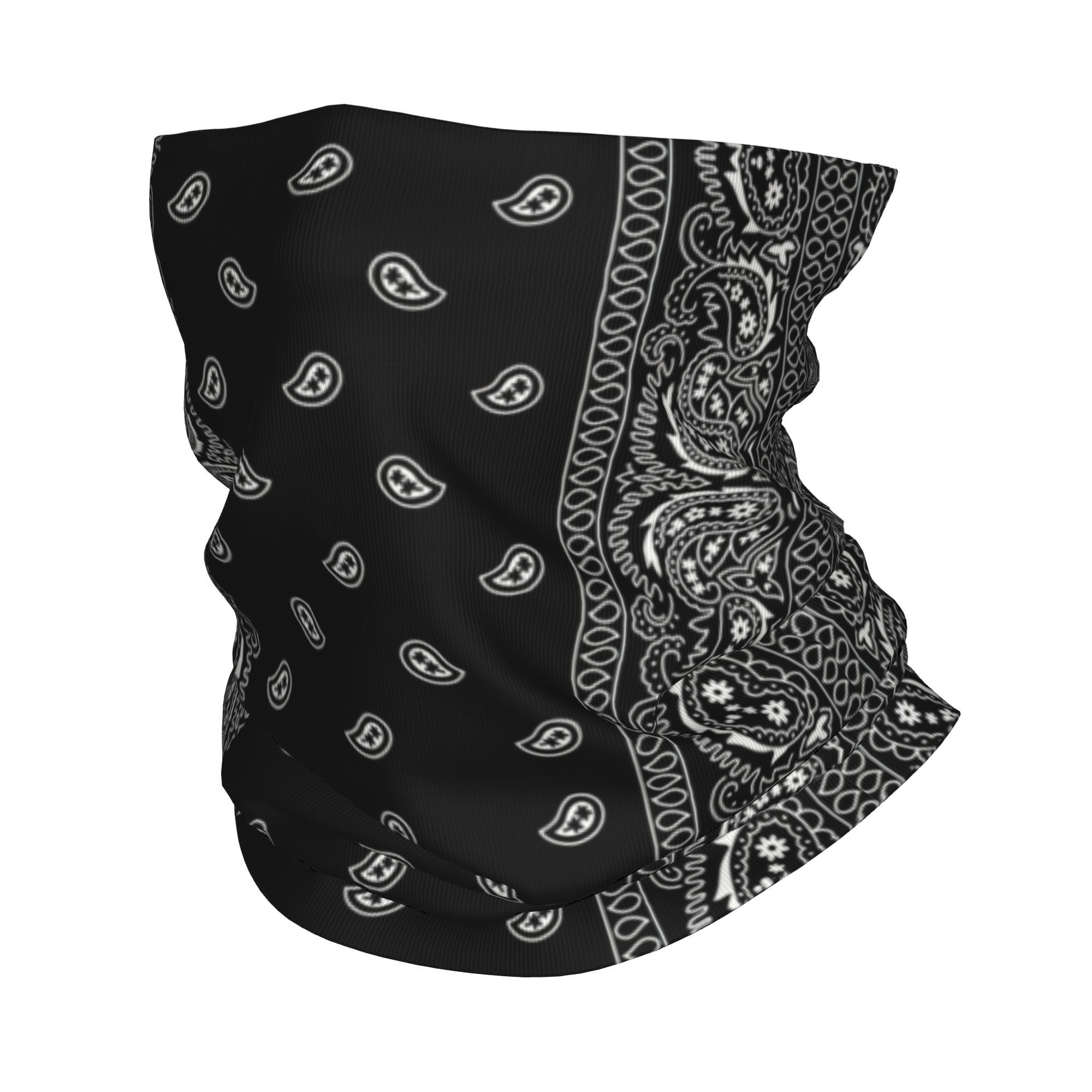 커스텀 블랙 앤 화이트 페이즐리 치카노 반다나 스타일  - Bandana Blank White 리뷰 및 가격